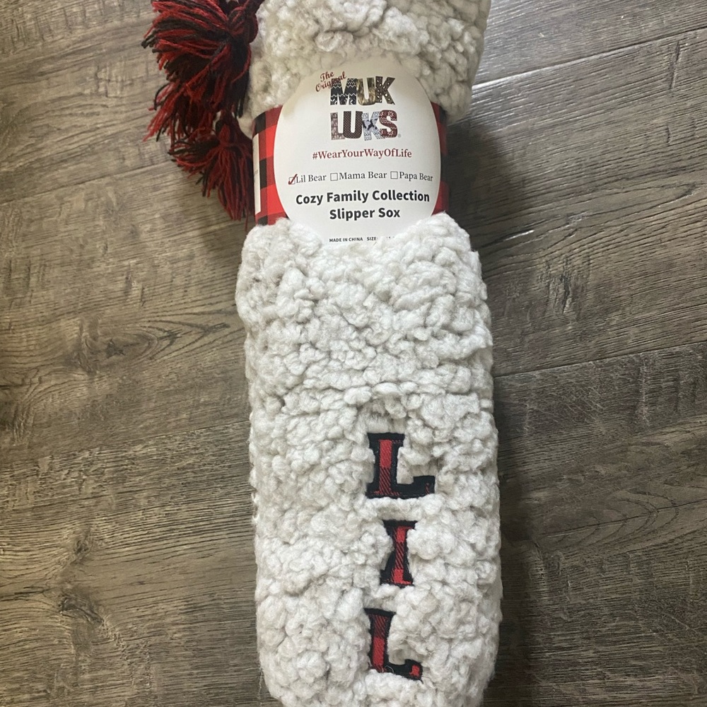 The original Muk Luks “Lil Bear” Cozy Slipper Sox
